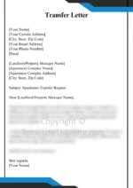 Apartment Transfer Letter Pdf