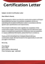 As Built Certification Letter pdf