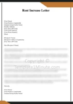 Assisted Living Rent Increase Letter sample