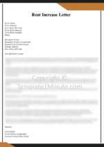Assisted Living Rent Increase Letter template