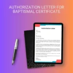 Authorization Letter for Baptismal Certificate doc