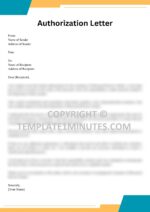 Authorization Letter for Cremation Sample