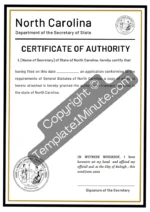 Certificate of Authority 1
