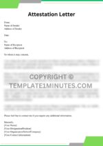 Sample Attestation Letter