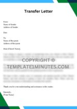 Transfer Letter from One Church to Another Sample