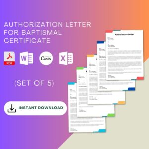 Authorization Letter for Baptismal Certificate