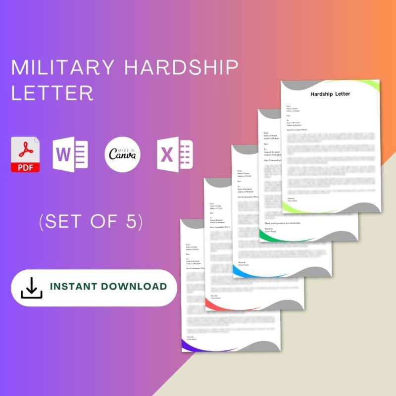 Military Hardship Letter