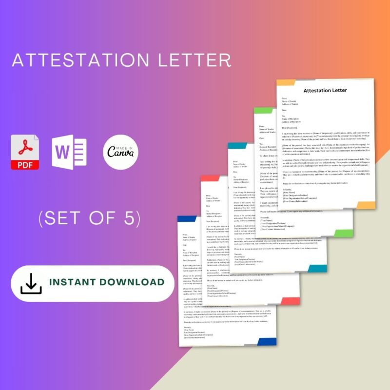 Attestation letter