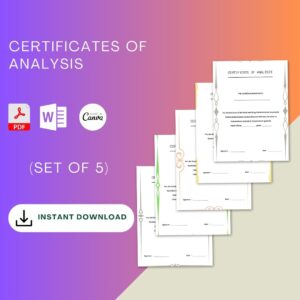 CERTIFICATES OF ANALYSIS