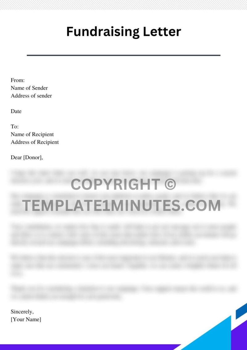 Campaign Fundraising Letter