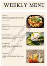Printable Weekly Menu Template