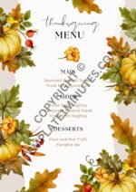 Thanksgiving Menu
