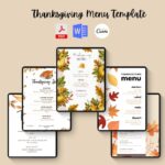 Thanksgiving Menu Template Printable