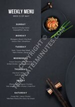 Weekly Menu Templates
